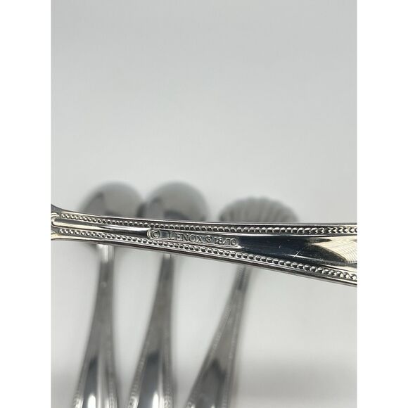 Lenox BEAD Stainless 18/10 Glossy 3 Teaspoons 6.5” Sugar Spoon 6.25” Replacement - Picture 7 of 7